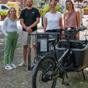 Fahrradladestation in der Kurhausstraße