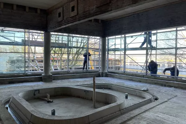 Einbau Pfosten- Riegelfassade Nichtschwimmerbereich, Stadt Bad Segeberg (01 2024)
