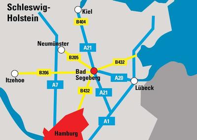 Bild vergrößern: Karte Lage Bad Segeberg