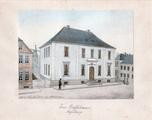 Bild vergrößern: Das neue Rathaus. Kolorierte Bleistiftzeichnung von F.G. Müller (Archiv der Stadt Bad Segeberg)